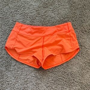 lululemon athletica Speed Up Running Shorts in Vibrant Coral